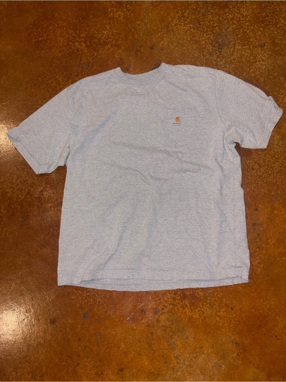 Carhartt Light Gray Short Sleeve Pocket Tee with Logo